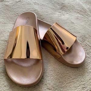 Rose Gold Mirror Slides